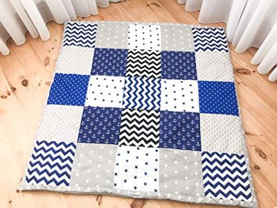speelmat patchwork deken speeldeken babydeken 125 x 125 cm