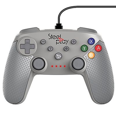 Manette filaire Steelplay pour Nintendo Switch - gris