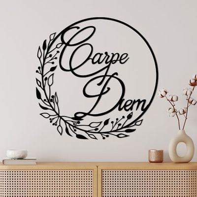 Accesorio de pared de metal decorativo negro elegante, 56 x 56 cm, 100% metal, 1,5 mm de grosor, peso ligero (0,578 kg), perfecto para decoración moderna del hogar