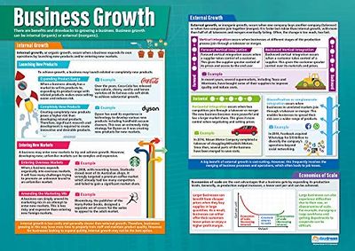 Affärstillväxt | affärsaffischer | glansigt papper som mäter 850 mm x 594 mm (A1) | Affischer i företagsklass | Pedagogiska diagram från Daydream Education