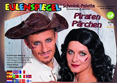 Eulenspiegel piraten make-uppalet voor koppels.
