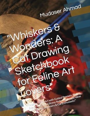 "Whiskers & Wonders: A Cat Drawing Sketchbook for Feline Art Lovers": "Master Feline Art with Guided Prompts, Blank Sketch Pages, and Stress-Relieving ... – Perfect for Beginners & Cat Enthusiasts!"