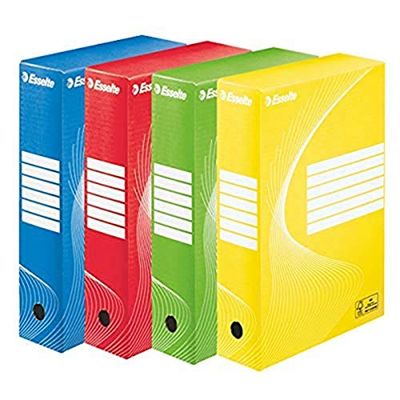 Esselte 128409 - Carpeta de cartón (4 unidades), multicolor