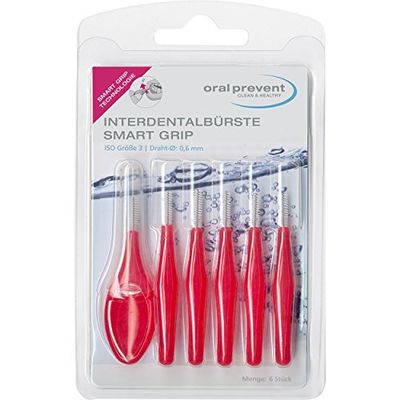 Oral Prevent Cepillos interdentales Smart Grip 0,60 mm rojo (1 x 6 unidades)