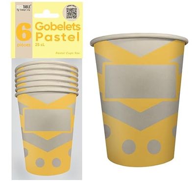 SURPRISEZ-VOUS Set di 36 bicchieri pastelli gialli da 25 cl