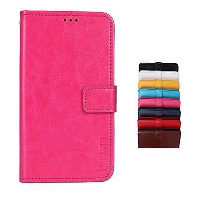 Brand Set Funda para Samsung Galaxy A70,Cartera Estilo Flip de Piel sintética Funda con Seguro Cierre de Cierre magnético y función de Soporte,Case para Samsung Galaxy A70(Rosa roja)