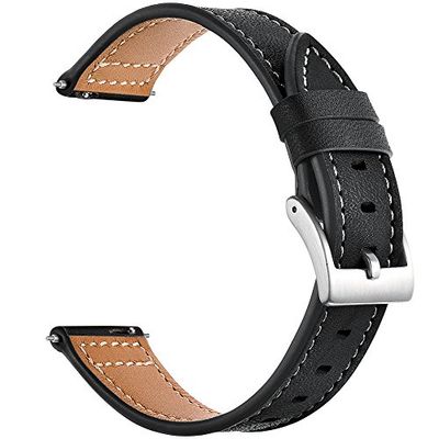 System-S Armband flexibelt av silikon 20 mm för Samsung Galaxy Watch 4 Smartwatch svart, Svartbrun, Eine Grösse, Klassisk