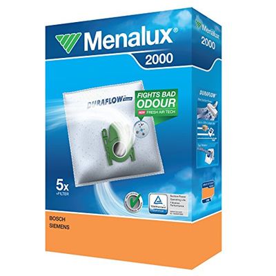 Menalux Lot de 5 Sacs Aspirateur 2000 1 Micro Filtre Inclus