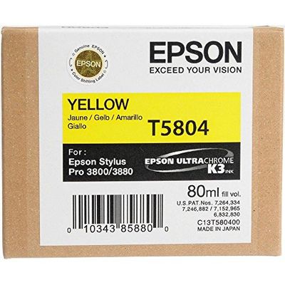 Epson T5804 Cartouche d'encre d'origine 1 x jaune, L