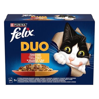 Purina Kattmat kyckling kalkon nötkött lamm lever fjäderfä 12 x 85 g