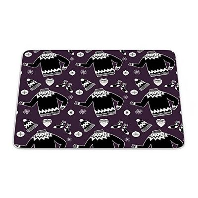 Bonamaison, Alfombrilla de ratón Rectangular con impresión Digital, Fondo Antideslizante, para Oficina y casa, tamaño: 22 x 18 cm
