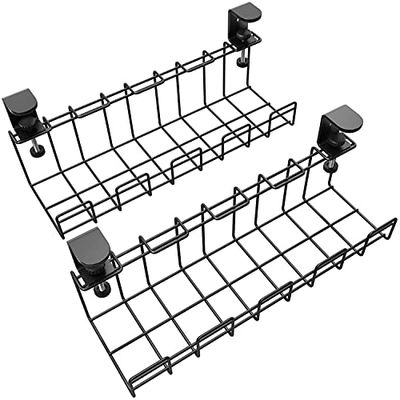 Sujeta cables para escritorio abrazable mantiene orden en lugar de trabajo – guarda cables, cargadores y regletas sin herramientas (4x juego de 2 tamaño M) KD Essentials