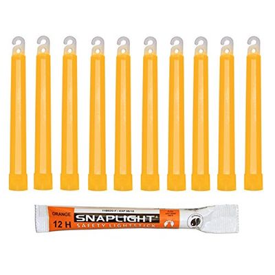 Cyalume Bastoncini Luminosi Arancione SnapLight Glow Sticks 15 cm - 6 Inch Light Stick ultra-luminoso con una durata da 12 Ore (Scatola da 500 pezzi)