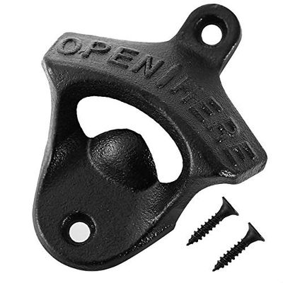 VEVOR Wall Bottle Opener Cast Iron 70x65mm Wall Bottle Opener 82g Each Beer Opener Wall Bottle Opener Mounting Screws Vintage Style Wall Bottle Opener for Restaurant Home Kitchen Bar