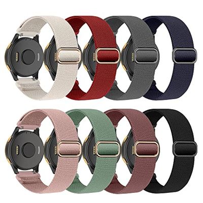 Horlogebandje van nylon stof, 8 kleuren, 20 mm, voor Garmin Venu 2 plus/Venu Sq/Vivoactive 3 Smart Watch, armband Quick Release Bands, vervanging voor Garmin Vivoactive HR, Forerunner 645/55/245 Music