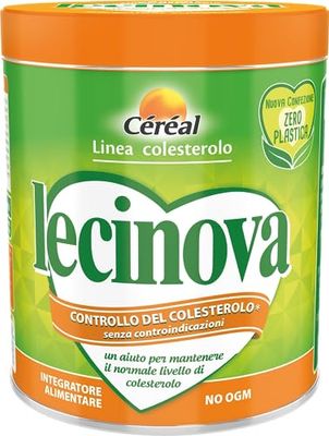 LECINOVA LECITINA DI SOIA, Senza Glutine, Senza Controindicazioni, Con Soia NON OGM, Con Omega 6, Barattolo da 250 gr