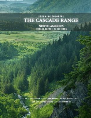 Stunning Colorful The Cascade Range North America Images Coffee Table Book: 40 AI-Generated Designs for Relaxation and Meditation and for Travel Lovers