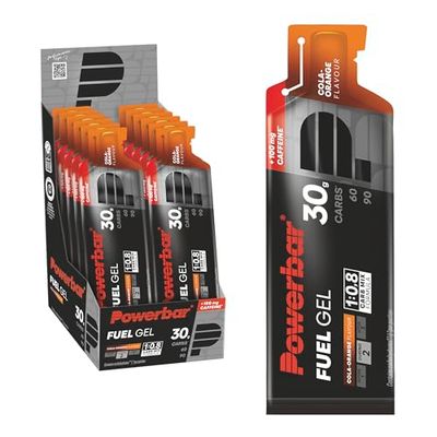 Powerbar - Black Line - Fuel 30 Gel - Cola-Orange - 12x50ml - 100mg Caffeine - Gel d'hydrates de carbone