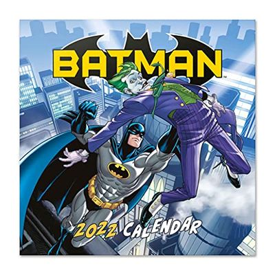 Official Batman 2022 Wall Calendar, 2022 Calendar, 12" x 12" Square Wall Calendar 2022 (Free Poster Included), Family Calendar 2022, DC Comics Calendar 2022, Kids Calendar - Secret Santa Gift