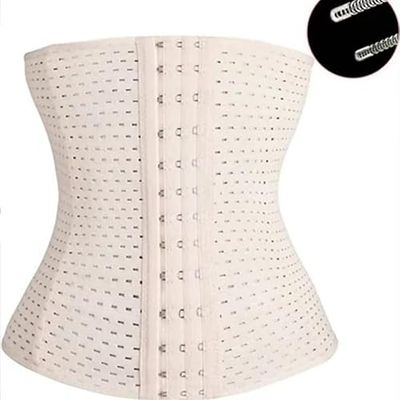 Three-breasted heren en dames huidskleur buikriem strakke waist trainer maat XS