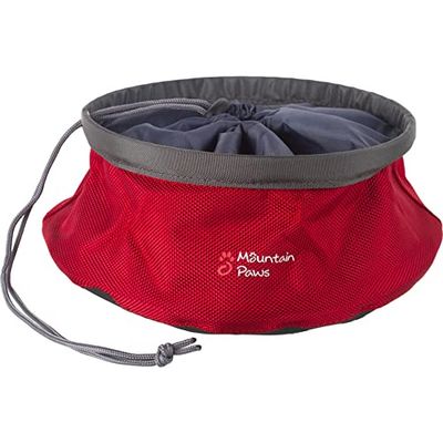 Mountain Paws Gamelle Pliable Unisexe pour Chien Rouge Taille L