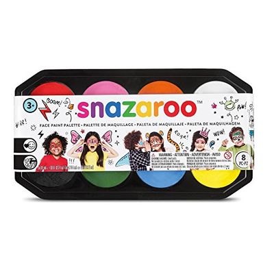Snazaroo 1172015 Schminkverf jumbo kleurenpalet 8 x 18ml