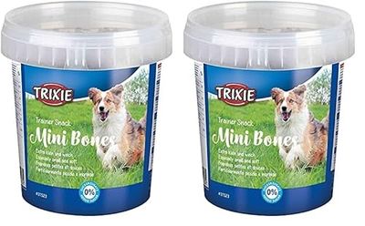 Trixie Snack, ricompense per Cani, per addestramento, Mini Ossa, 500 g (Confezione da 2)