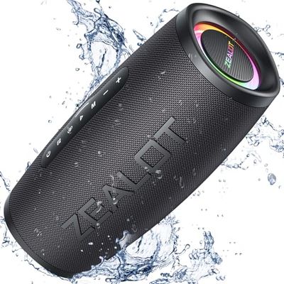 ZEALOT Bluetooth-luidspreker, 40 W, draagbaar, met BassUp-technologie, waterdichte luidspreker, IP67, draadloos, stereo, EQ, outdoor luidspreker voor feest, strand, camping, Rgali