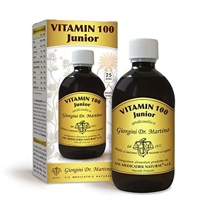 Dr Giorgini Integratore Alimentare, Vitamin 100 Junior Liquido Analcoolico - 500 ml
