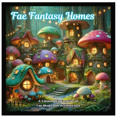 Fae Fantasy Homes: A Coloring Exploration of Fae Mushroom Architecture