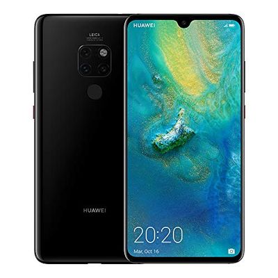 Huawei Mate 20 Funda Azul Oscuro y Smartphone 6,53 inch (Octa-Core Kirin 980, 4 GB RAM, 128 GB geheugen, 20 MP cmara, Android 9.0) zwart [Exclusief Amazon]