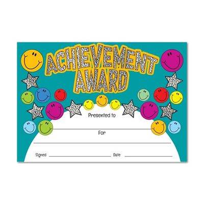 SuperStickers prestation Award glittrande certifikat