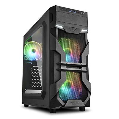 Sharkoon VG7-W RGB, PC-Behuizing, Rood/Blauw/Groen