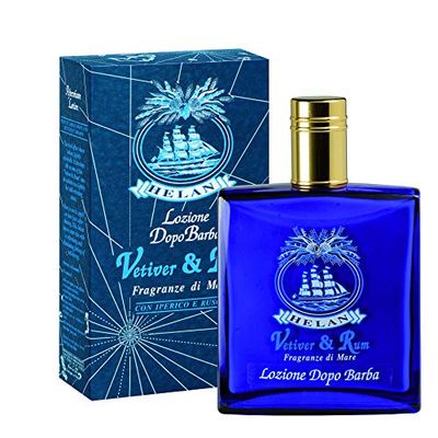 Helan, Vetiver & Rum, Dopobarba Uomo Fresco e Tonificante, Delicato sulla Pelle del Viso - Balsamo Barba Lozione Liquida Lenitiva contro Irritazioni, Profumato e Leggermente Alcoolico, 100 ml