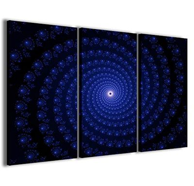 Canvasafbeelding, Ipnotic moderne afbeeldingen uit 3 panelen, kant-en-klaar ingelijst, canvasafbeelding, klaar om op te hangen, 120 x 90 cm