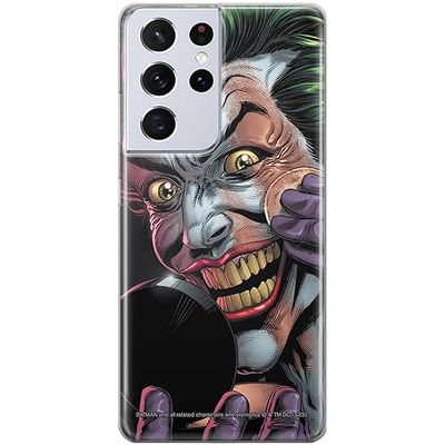 ERT GROUP mobiltelefonfodral för Samsung S21 ULTRA originalt och officiellt licensierat DC mönster Joker 023 optimalt anpassad till formen på mobiltelefonen, fodral tillverkad av TPU-plast