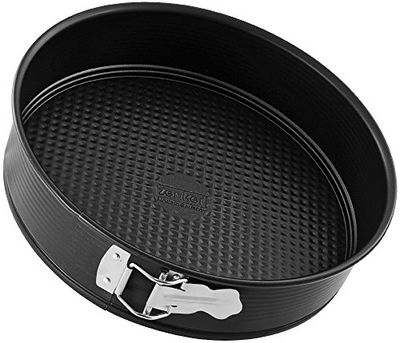 Zenker Pure - Stampo rimovibile da 24 cm, 1 profondo, stampo per torta o torta in acciaio con rivestimento antiaderente ILAG resistente fino a 230°C, colore: nero, stampo 24 cm, 1 pz.