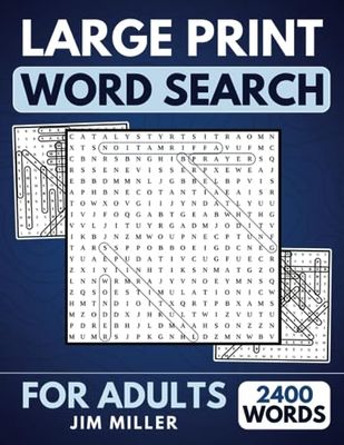2400 Large Print Word Search Book for Adults: Easy to Read Book with 120 Themed Puzzles - Perfect for Improving Memory in Adults and Seniors