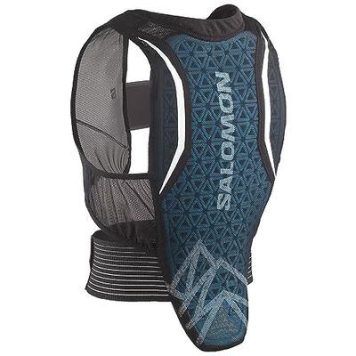 Salomon Flexcell Pro Vest Chaleco Protector Espalda para Esquí para Unisexo Protección Dorsal Snowboard, Adaptable, Transpirable, Fácil de ajustar, Blanco/Negro, Small