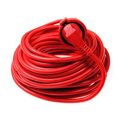 as-Schwabe 51153 Rallonge électrique avec câble PVC H05VV-F 3G1,5 15 m, protection IP20 Rouge