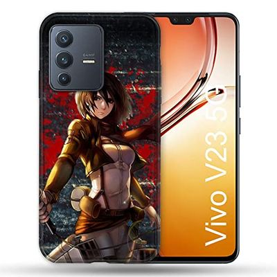 Fodral för Vivo V23 5G Manga Attack Titans Mikasa