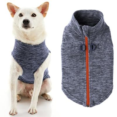 Gooby 72116-WGRY-XL - Gilet per Cani in Pile con Chiusura a Cerniera, Taglia XL, Colore: Grigio
