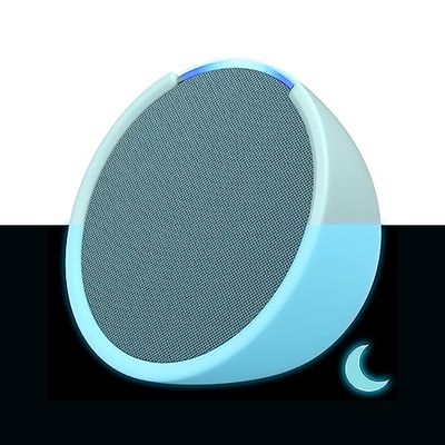 Echo Pop | Altoparlante Bluetooth intelligente con Alexa, compatto e dal suono potente | Verde petrolio + custodia per Echo Pop Made For Amazon (modello 2023), Fluorescente (brilla al buio)