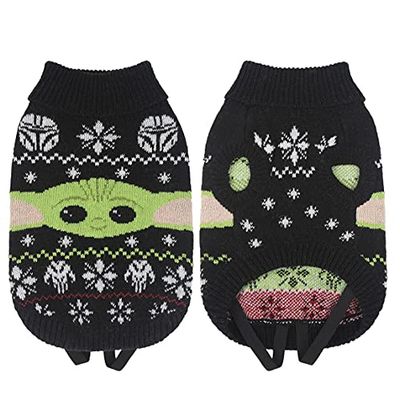 Cerdá - ForFanPets | Maglioncino per Cani di Mandalorian - Abito Natale Cane - Licenza Ufficiale Star Wars