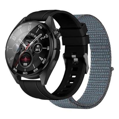 Nilox, Trailpro med inbyggd GPS, smartwatch för kvinnor och män med hälsoövervakning, fitness och meddelanden, vatten- och dammbeständig, kompatibel med Android och iOS