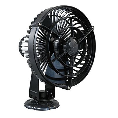 SEEKR Kona™ Ventilateur 24 V résistant aux intempéries. Prise d'allumeur. Noir. Fabriqué au Canada.