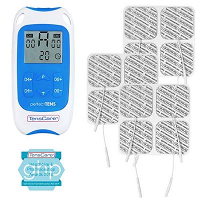TensCare - Perfect TENS, Appareil de Soulagement de La Douleur + 12 Électrodes 50 x 50 mm