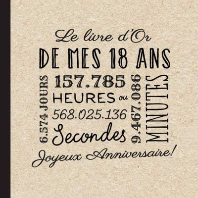 Le livre d'Or de mes 18 ans: Décoration pour la célébration du 18ème anniversaire pour homme ou femme - 18 ans - Cadeau & déco d'anniversaire - Livre pour les félicitations et photos des invités