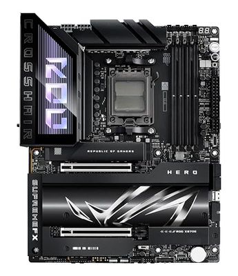 ASUS ROG Crosshair X870E Hero ATX, 18+2+2 stadi di alimentazione, slot DDR5, PCIe 5.0, le GPU di nuova generazione, cinque slot M.2, Wi-Fi 7, USB4, AI Overclocking, Slot PCIe Q-Release Slim