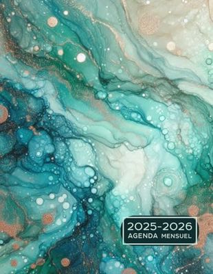 Agenda Mensuel 2025-2026: 2 ans Du 1 janvier 2025 jusqu'a le 31 Décember 2026